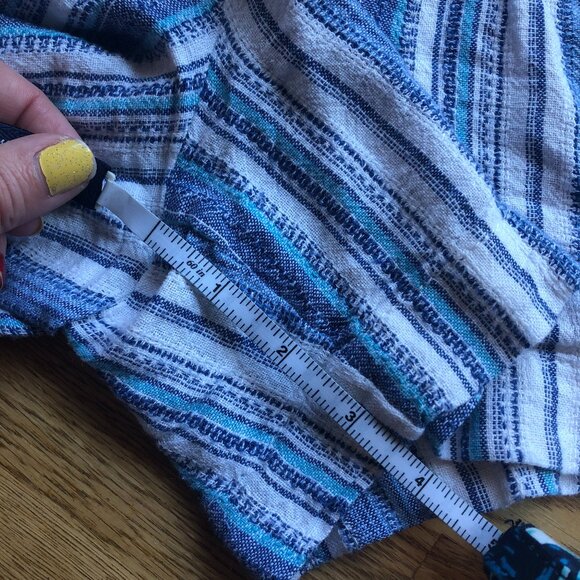 BRIGGS Linen Blend Striped Shorts Blue White Size XXL - Picture 12 of 12